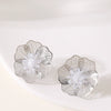 Women's 3D Flower Crystal Earrings With Environmentally Friendly Electroplated Metal Elegant Fairy Inspired Design