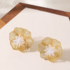 Women's 3D Flower Crystal Earrings With Environmentally Friendly Electroplated Metal Elegant Fairy Inspired Design