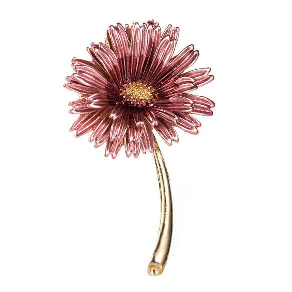 Women's Daisy Brooch Alloy Electroplated Fashion Lapel Pin Decorative Clothing Accessory