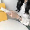 Women's Daisy Watch Alloy Case Ordinary Glass Mirror 3D Relief Simple Elegant Leisure Style