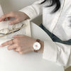 Women's Daisy Watch Alloy Case Ordinary Glass Mirror 3D Relief Simple Elegant Leisure Style