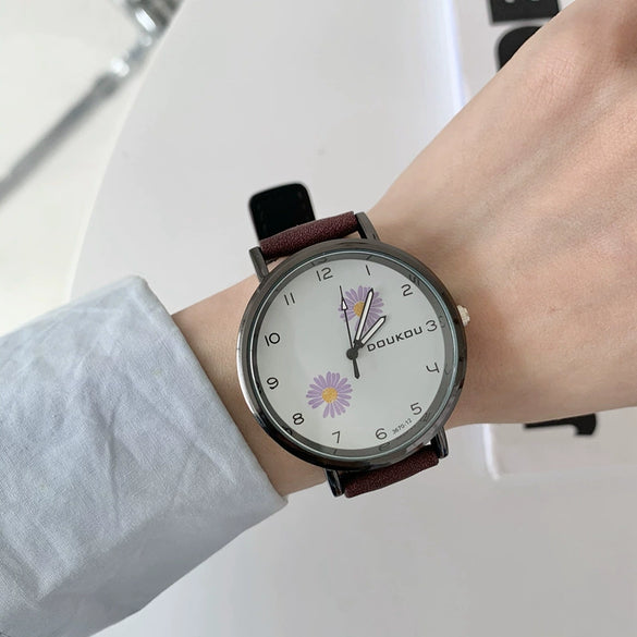 Women's Daisy Watch Alloy Casual Retro Style For Junior High School Students