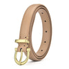 Women's Decorative All Match Fashion Jeans Belt With Zinc Alloy Buckle And Genuine Leather Electroplating Treatment