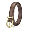 Women's Decorative All Match Fashion Jeans Belt With Zinc Alloy Buckle And Genuine Leather Electroplating Treatment