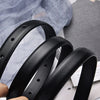 Women's Decorative All Match Fashion Jeans Belt With Zinc Alloy Buckle And Genuine Leather Electroplating Treatment