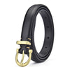 Women's Decorative All Match Fashion Jeans Belt With Zinc Alloy Buckle And Genuine Leather Electroplating Treatment