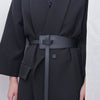 Women's Decorative Waist Seal Wide Belt Sweater Suit Overcoat Matching Dress In Imitation Leather