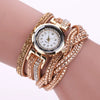 Women's Diamond Quartz Watch Leisure Style Round Dial Belt Buckle Clasp Belt Material Ordinary Mirror