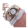 Women's Diamond Quartz Watch Leisure Style Round Dial Belt Buckle Clasp Belt Material Ordinary Mirror