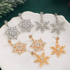 Women's Diamond Snowflake Pearl Earrings Mixed Material Light Luxury Minimalist Party Jewelry