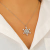 Women's Diamond Snowflake Pearl Earrings Mixed Material Light Luxury Minimalist Party Jewelry
