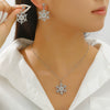 Women's Diamond Snowflake Pearl Earrings Mixed Material Light Luxury Minimalist Party Jewelry