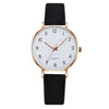 Women's Digital Luminous Pointer Quartz Watch Set Alloy Case Imitation Leather Strap Stainless Steel Clasp Round Dial Leisure Style