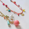 Women's Dopamine Shell Pearl Minimalist Copper Geometric Ball Chain Electroplated Necklace
