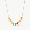 Women's Dopamine Shell Pearl Minimalist Copper Geometric Ball Chain Electroplated Necklace