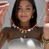 Women's Dopamine Shell Pearl Minimalist Copper Geometric Ball Chain Electroplated Necklace