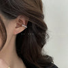 Women's Double Layer Pearl U Shape Ear Cuff Clip Earrings Copper Electroplated Simple Fashion Non Pierced Earrings