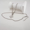 Women's Double Layer Stainless Steel Cross Necklace With Hammered Pattern Pendant And Snake Bone Chain Electroplated Fashion Jewelry