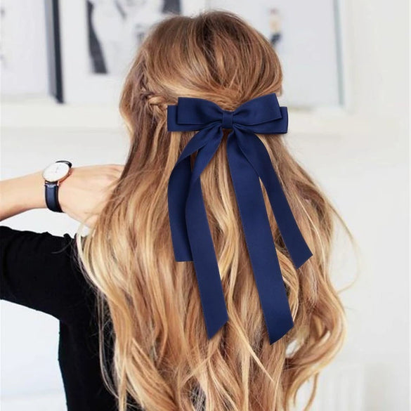 Women's Doublelayer Bow Polyester Fiber Handmade Hairpin