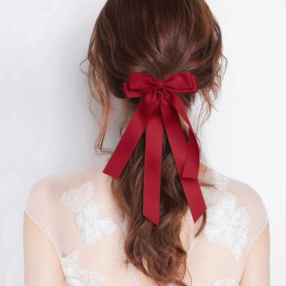 Women's Doublelayer Bow Polyester Fiber Handmade Hairpin