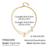 Women's Doublelayer Inlaid Zircon Pearl Necklace Stainless Steel 18K Real Gold Plated Geometric Jewelry