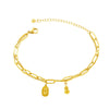 Women's Doublelayered Gourd Fortune Bracelet Titanium Steel Electroplated Simple Style Jewelry