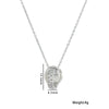 Women's Doublering Necklace Pendant With Diamond Rose On Ball Chain Made Of Titanium Steel With Electroplating Treatment