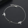 Women's Dragonfly Chain Bracelet With Zircon Inlay Electroplated Copper Jewelry Simple Animal Design