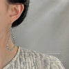 Women's Drop Shaped Zircon Long Earrings With Sparkling Geometric Design Light Luxury Elegant Fashion Jewelry