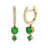 Women's Dropshaped Geometric S925 Silver Needle Copper Earrings With Gold Inlaid