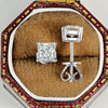 Women's Earrings S925 Sterling Silver Mosan Diamond Geometric Electroplating