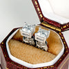Women's Earrings S925 Sterling Silver Mosan Diamond Geometric Electroplating