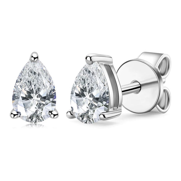 Women's Earrings S925 Sterling Silver Mosan Diamond Geometric Electroplating