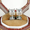 Women's Earrings S925 Sterling Silver Mosan Diamond Geometric Electroplating