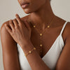 Women's Eight Pointed Star Geometric Rhinestone Stainless Steel Necklace And Bracelet Set With 18K Vacuum Plated Finish
