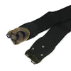 Women's Elastic Faux Leather Plus Size Waist Belt With Distressed Bronze Tone Buckle