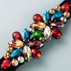 Women's Elastic Waist Belt With Snap Buckle Flower Rhinestone And Artificial Gemstone Decoration Fashion Waist Accessory