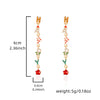 Women's Electroplated Alloy Christmas Tree Bell Drop Earrings Festive Holiday Jewelry