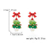 Women's Electroplated Alloy Christmas Tree Bell Drop Earrings Festive Holiday Jewelry