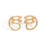 Women's Electroplated Alloy Geometric Wrap Ear Clips With Hollowedout Design For Nonpierced Ears