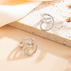 Women's Electroplated Alloy Geometric Wrap Ear Clips With Hollowedout Design For Nonpierced Ears
