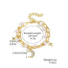 Women's Electroplated Alloy Multilayer Pearl Irregular Geometry Bracelet