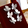 Women's Electroplated Copper Butterfly Earrings With Stainless Steel Ear Needles Retro Animalinspired Insect Design Jewelry