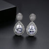 Women's Electroplated Copper Drop Earrings With Microinlaid Zircon Fashion Jewelry For Wholesale