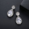 Women's Electroplated Copper Drop Earrings With Microinlaid Zircon Fashion Jewelry For Wholesale