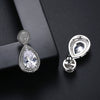 Women's Electroplated Copper Drop Earrings With Microinlaid Zircon Fashion Jewelry For Wholesale