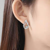 Women's Electroplated Copper Drop Earrings With Zircon Accents Elegant Fashion Jewelry