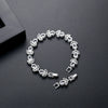 Women's Electroplated Copper Flower And Leaf Bracelet With Inlaid Zircon Fashion Jewelry