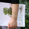 Women's Electroplated Copper Geometric Heart Bracelet Versatile Cold Style Devil's Eye Design Bracelet