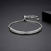 Women's Electroplated Copper Geometric Zircon Pull Bracelet Minimalist Fashion Jewelry